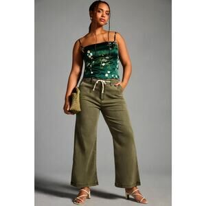 NWT Paige Carly High-Rise Cropped Wide-Leg Jeans - 22W